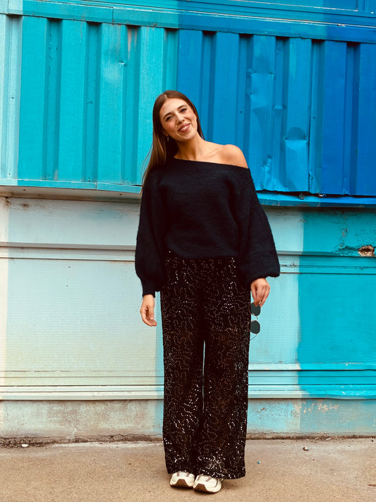 ELLY Broek Zwart