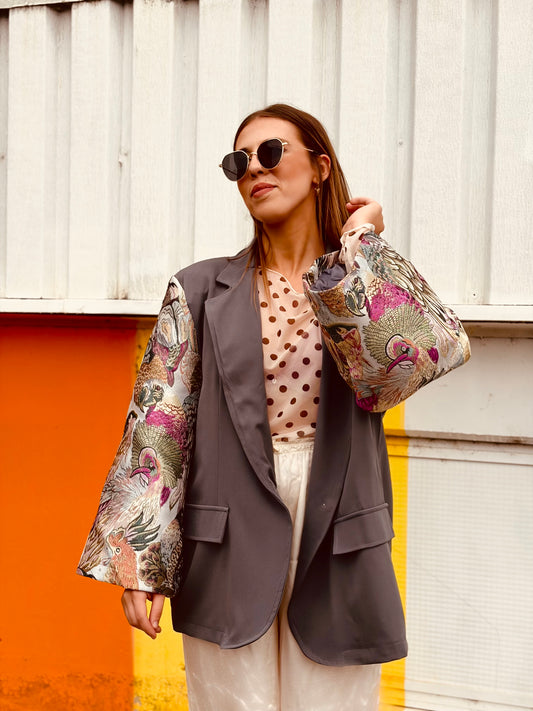FLORA Blazer Grijs