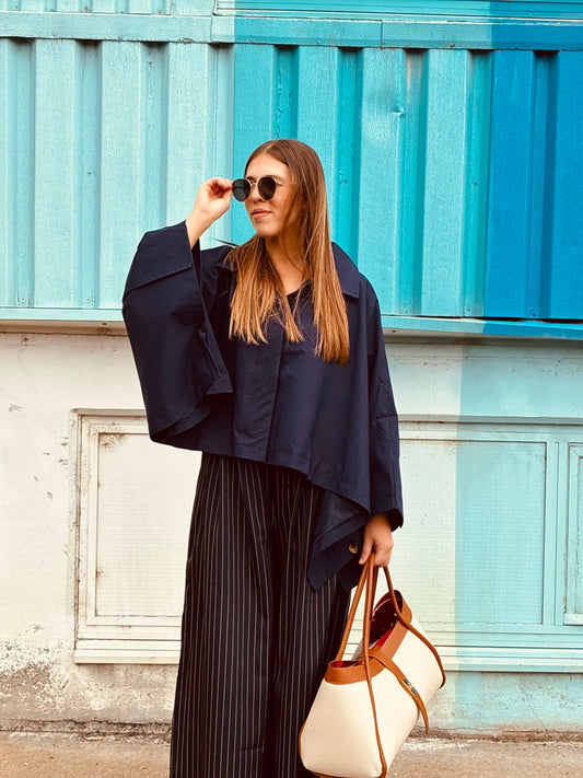 MARIE Poncho Navy