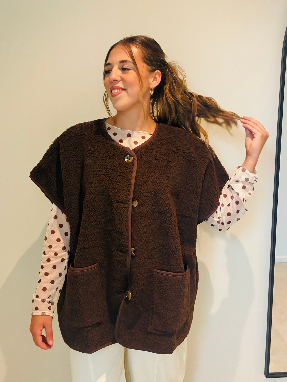 ROSALIE Gilet Bruin