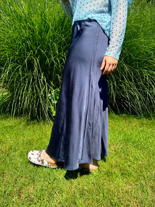 SITA Satijnen Rok Blauw