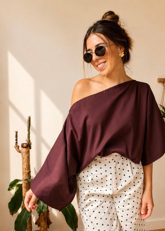 LEA Blouse Bordeaux