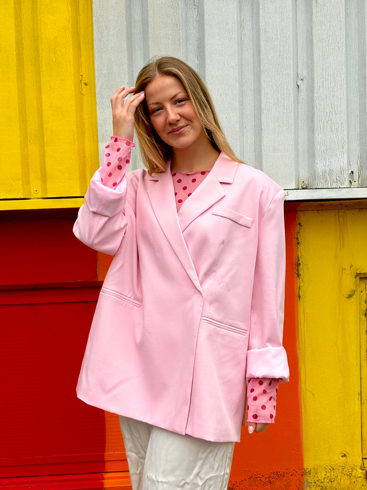 ODETTE Oversized Roze Blazer