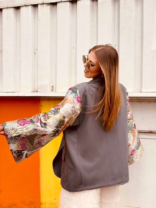 FLORA Blazer Grijs