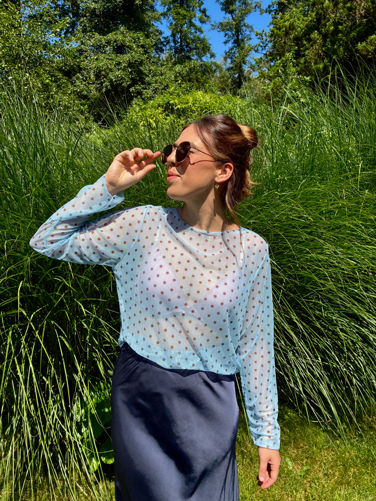 LOLA Mesh Top Blauw