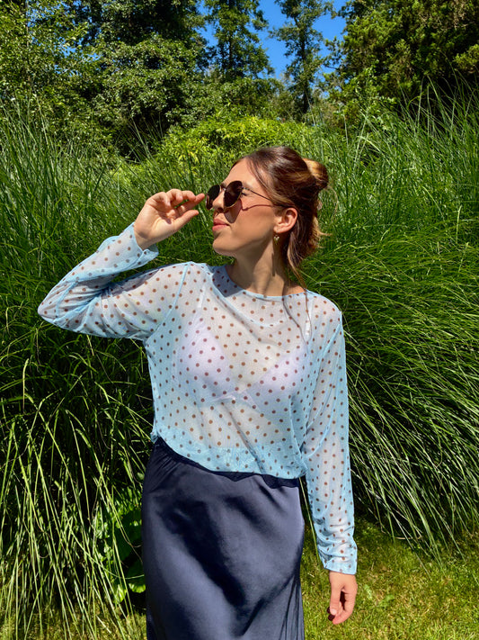 LOLA Mesh Top Blauw