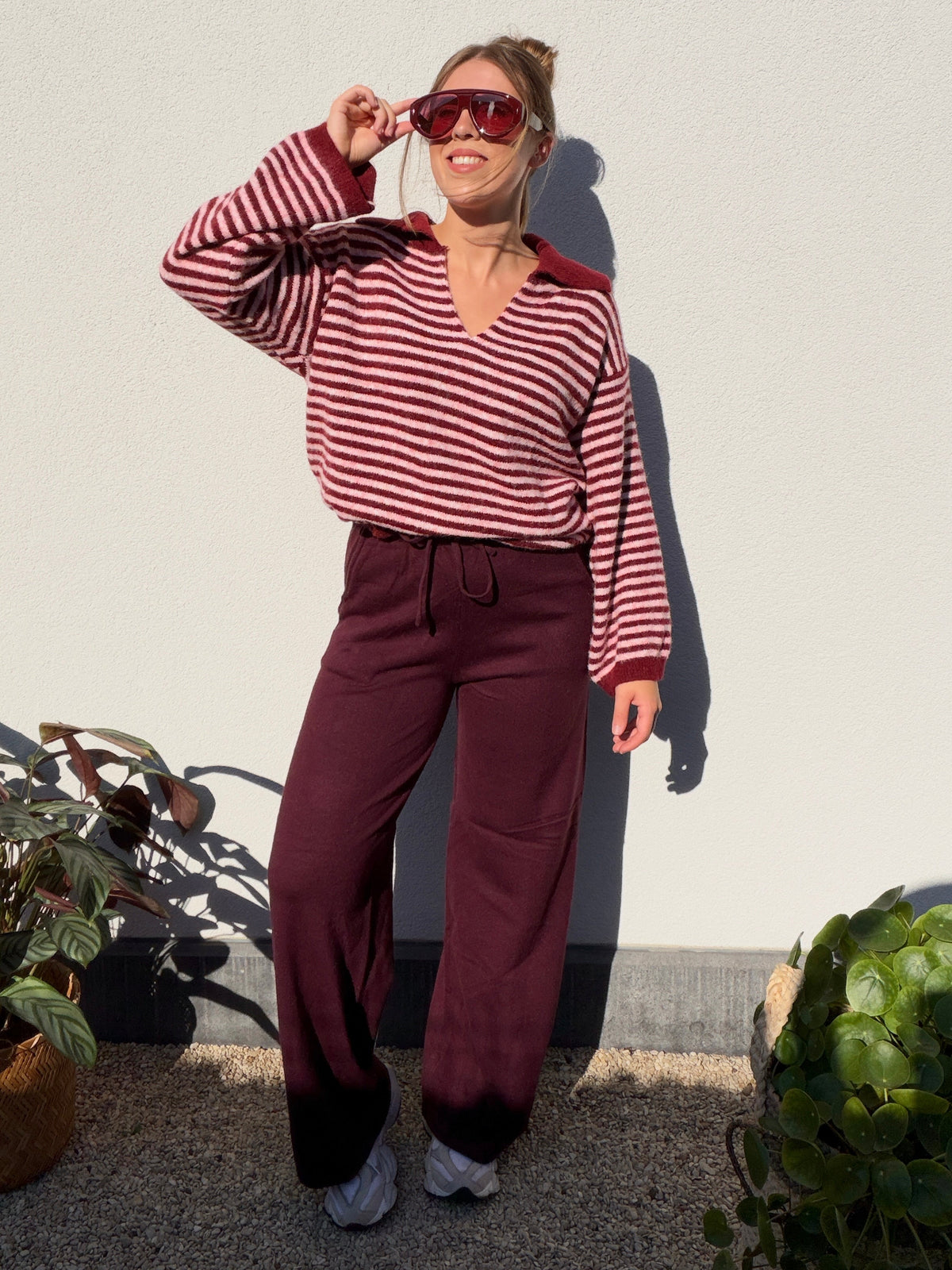 MAPLE Broek Burgundy