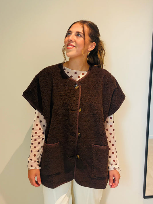 ROSALIE Gilet Bruin