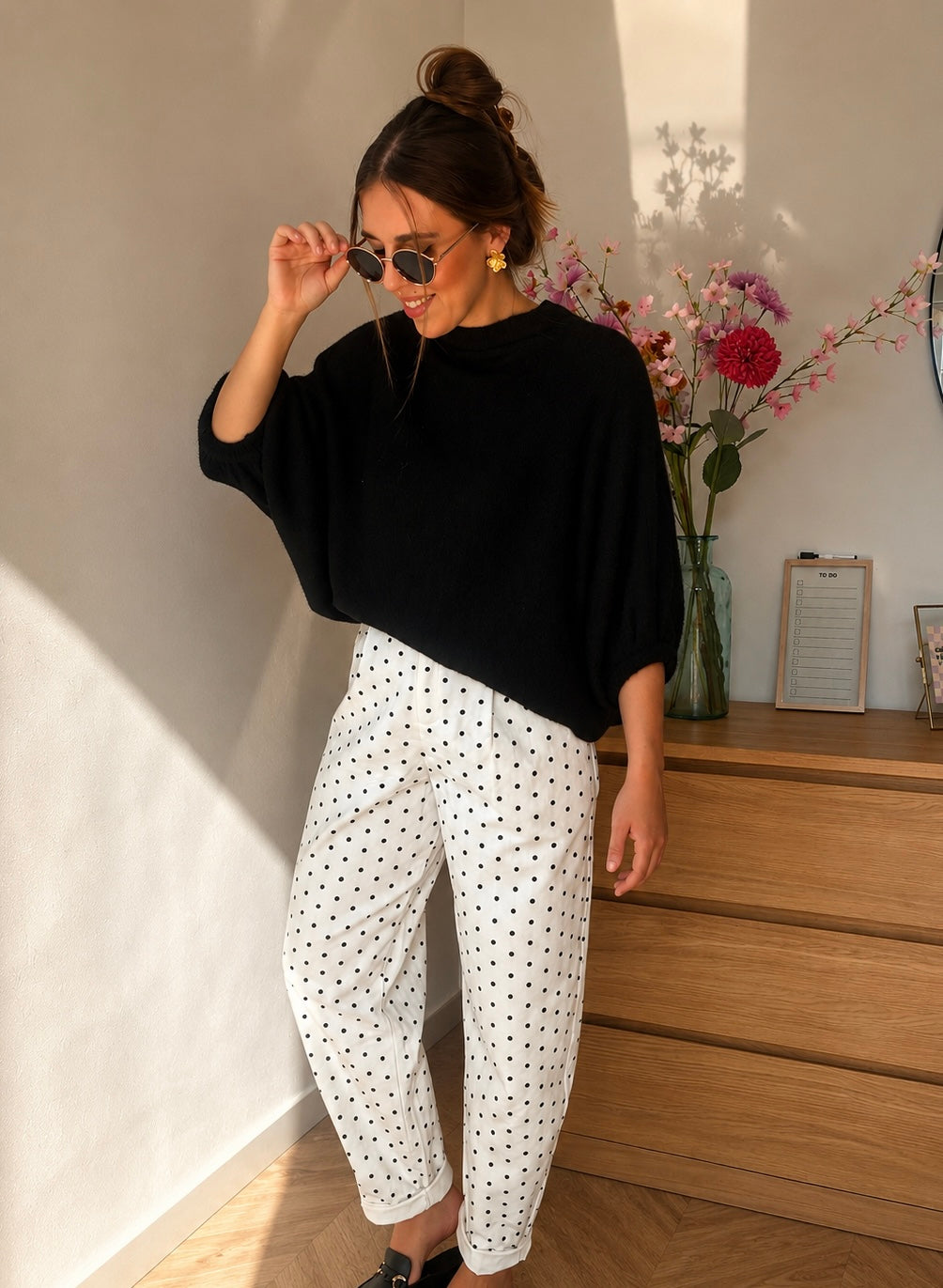 SOLENE Polka Dot Broek