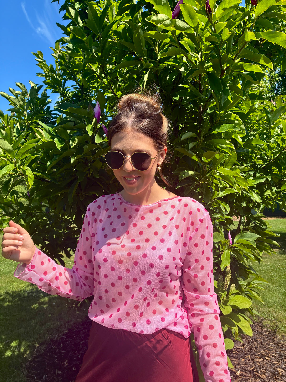 LOLA Mesh Top Roze