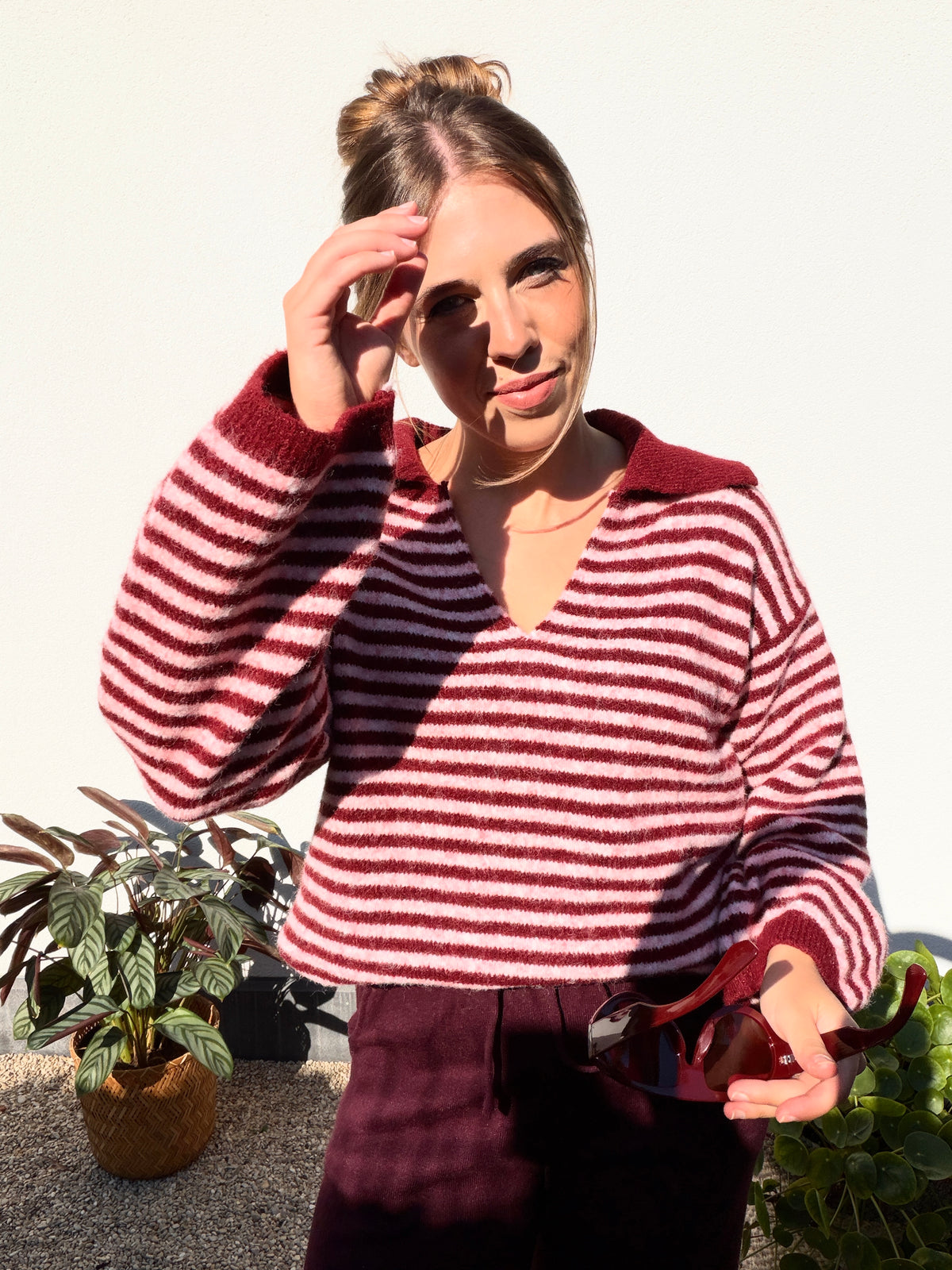 EDITH Trui Burgundy