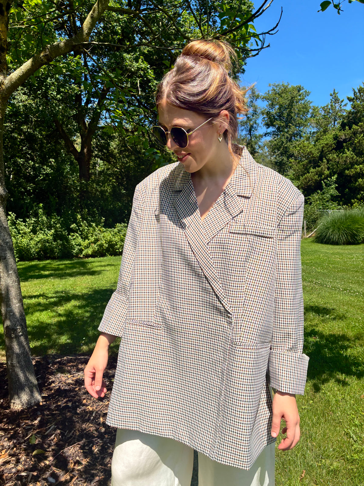 ODETTE Oversized Geruite Blazer