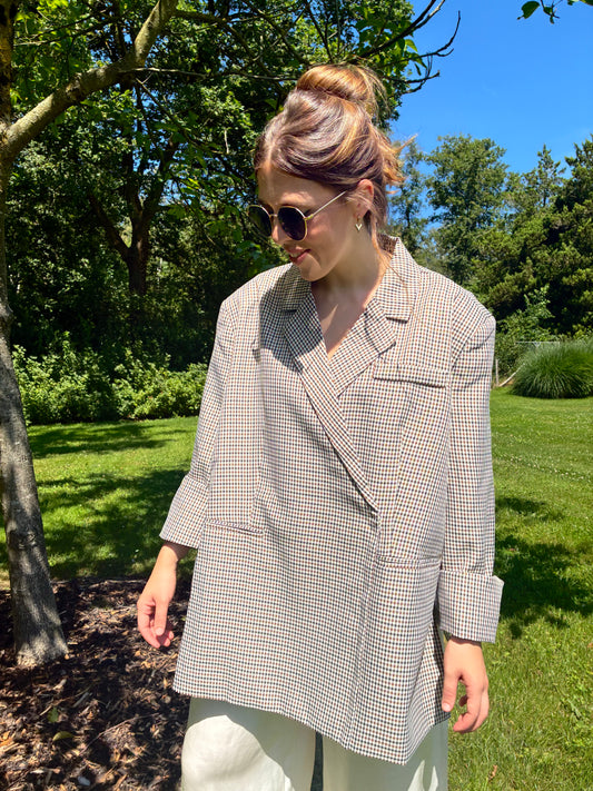 ODETTE Oversized Geruite Blazer