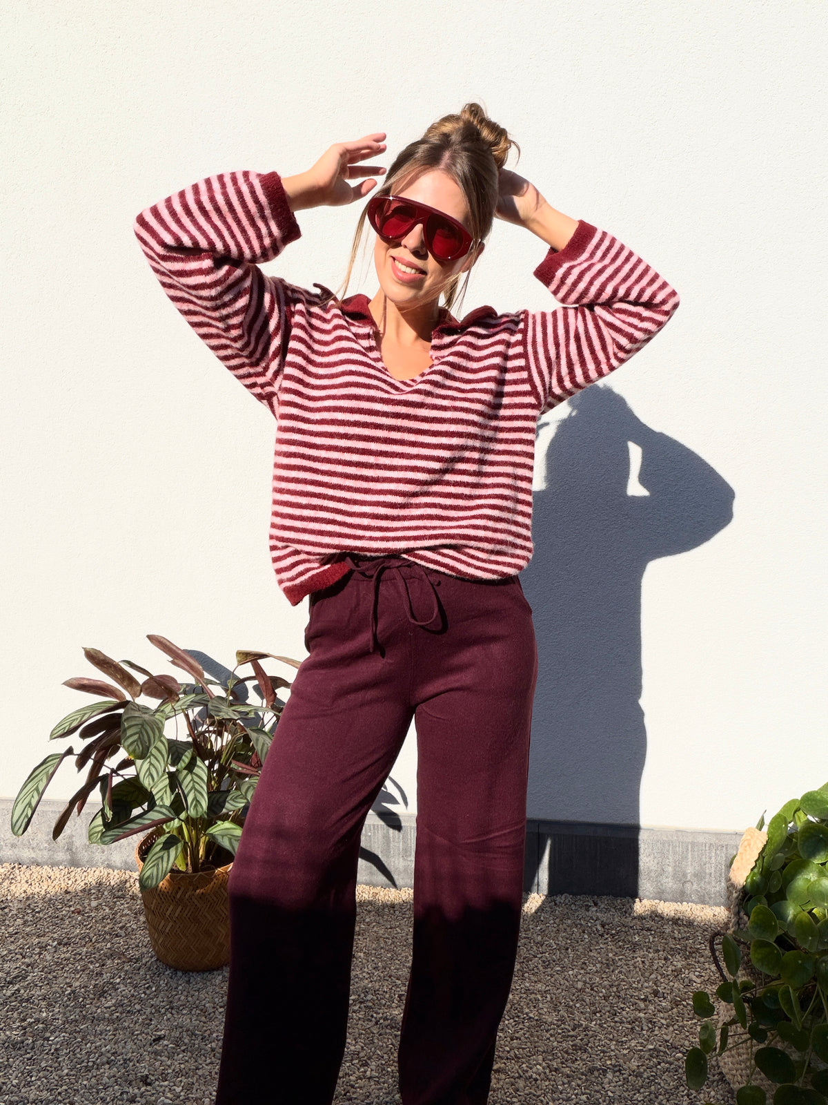 MAPLE Broek Burgundy