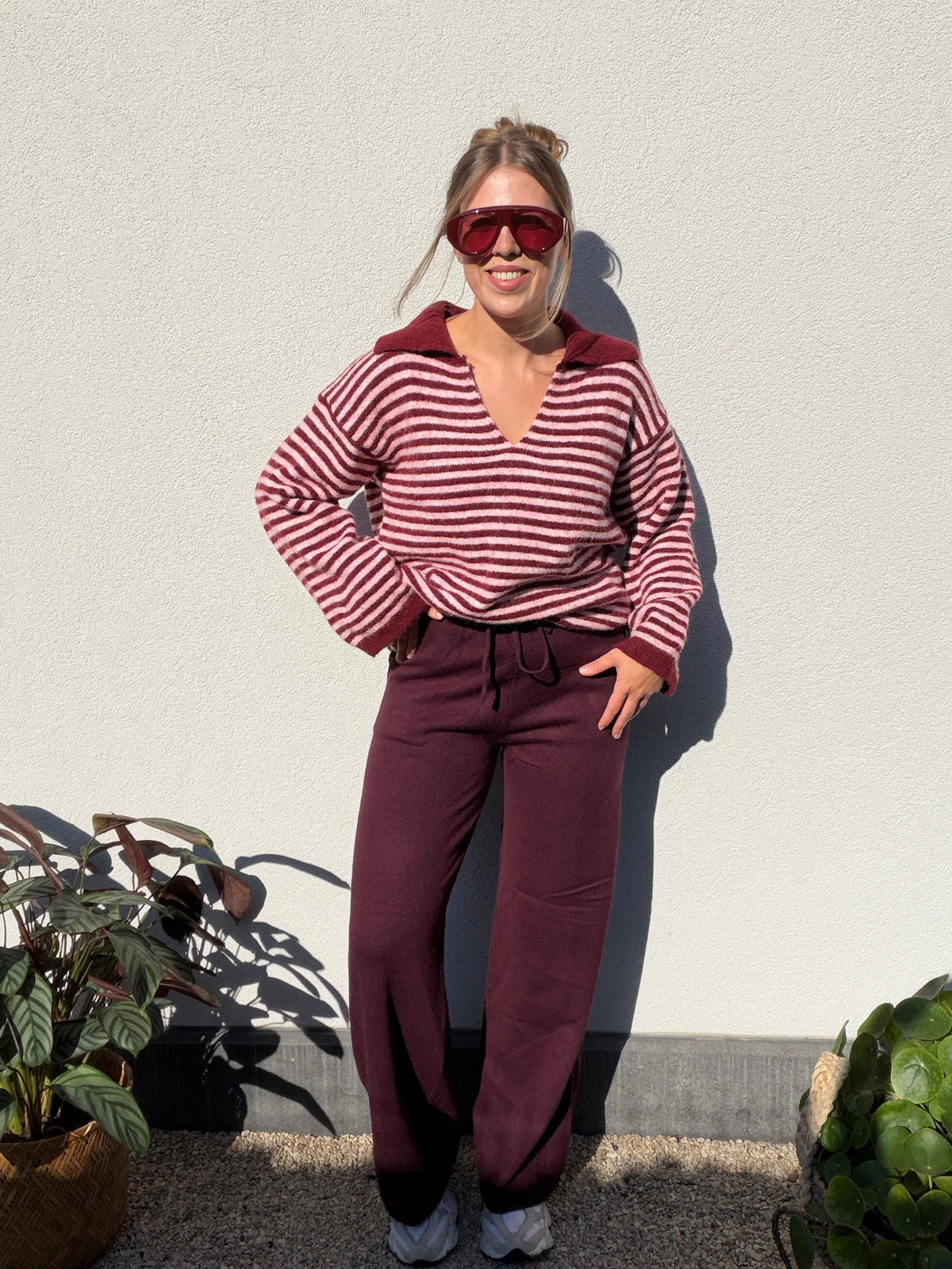MAPLE Broek Burgundy