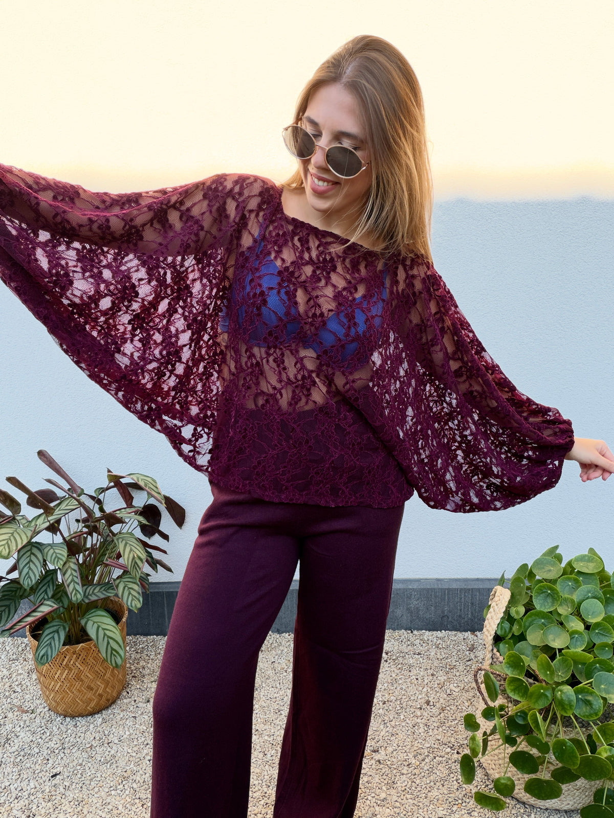 FLORINE Blouse Burgundy